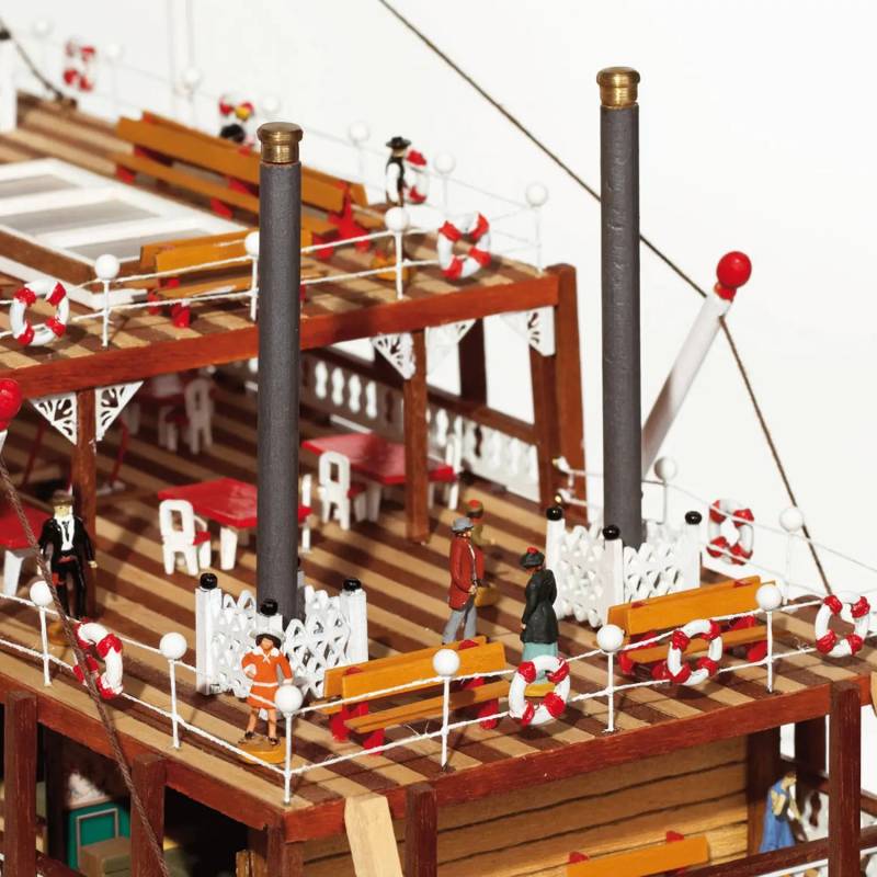 Maquette à construire en bois du vapeur Mississippi à l'échelle 1/80 - Occre 14003