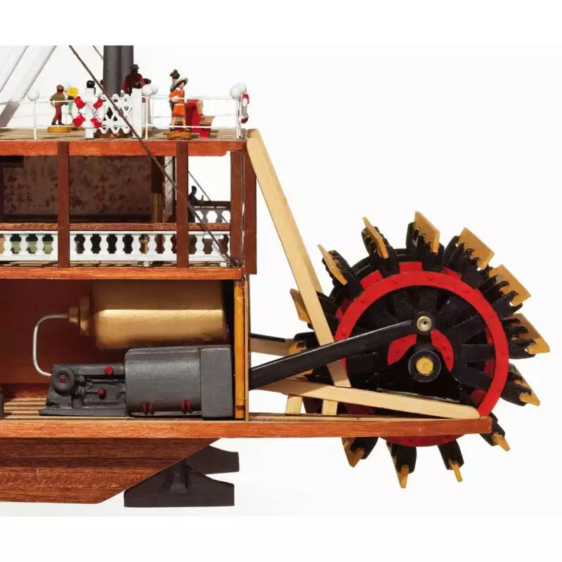 Maquette à construire en bois du vapeur Mississippi à l'échelle 1/80 - Occre 14003