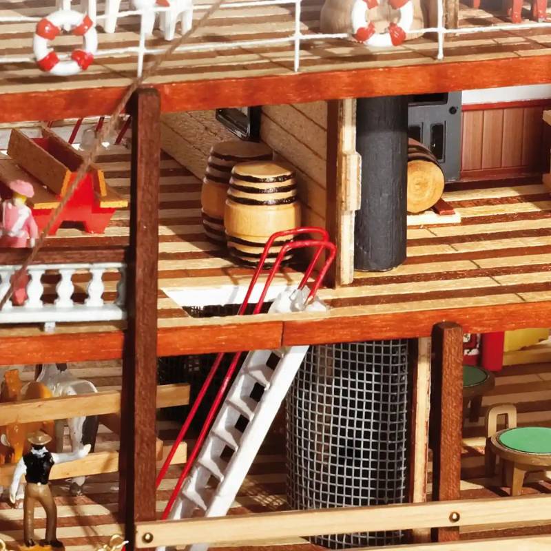 Maquette à construire en bois du vapeur Mississippi à l'échelle 1/80 - Occre 14003