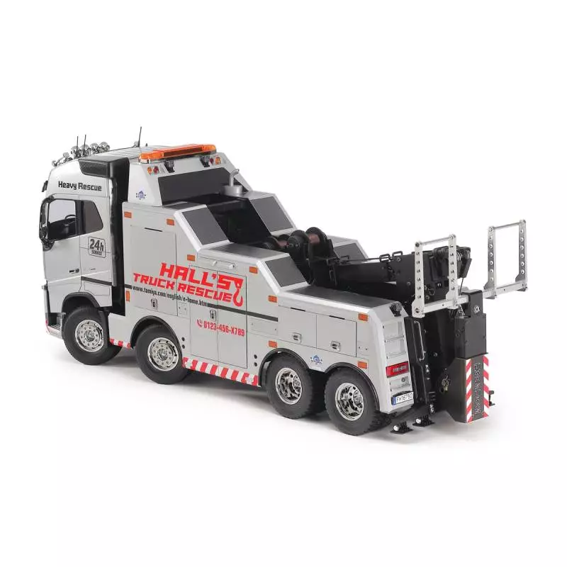Camion Tamiya 47528 Volvo FH16 750 Dépanneuse 8x4 peinte en Aluminium Brillant TS-17