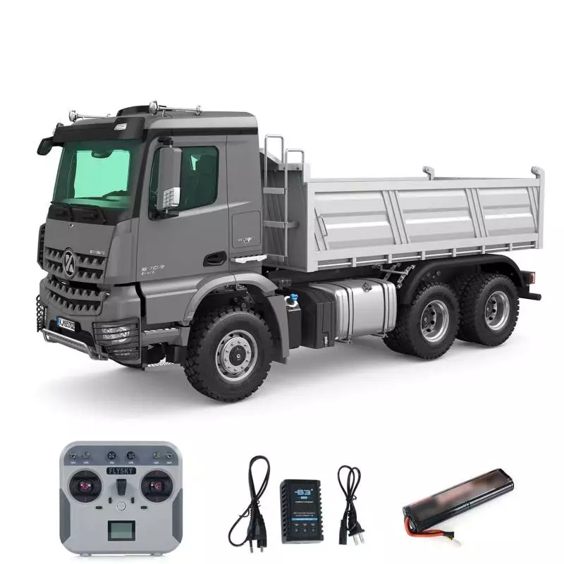 Arocs 6x6 electric tipper RTR 1/14 - Kabolite K5702 Metallic Grey