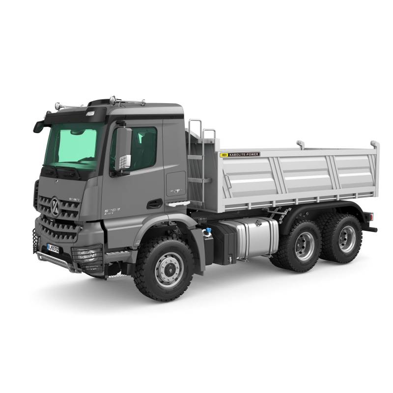 Arocs 6x6 porteur benne électrique RTR 1/14 - Kabolite K5702 Gris métallisé