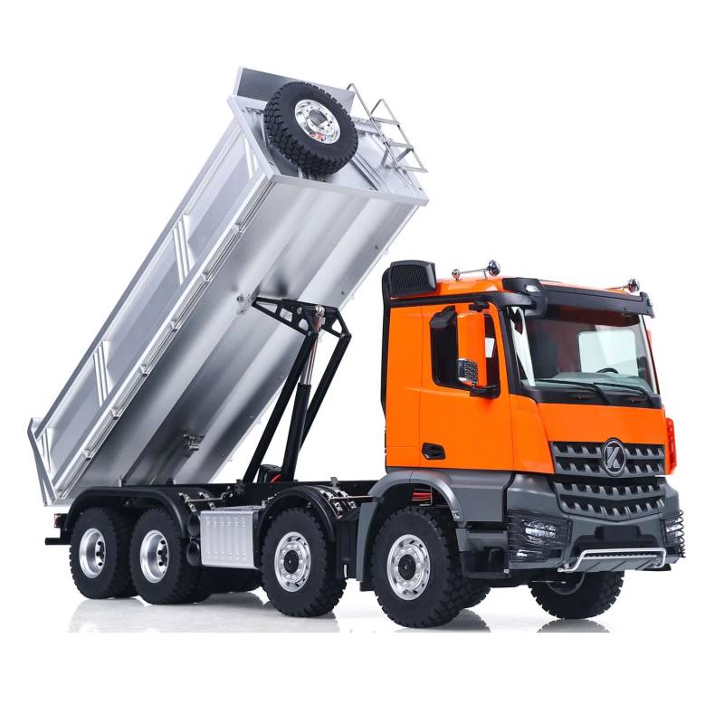 Arocs 8x8 porteur benne électrique RTR 1/14 - Kabolite K5703 Orange