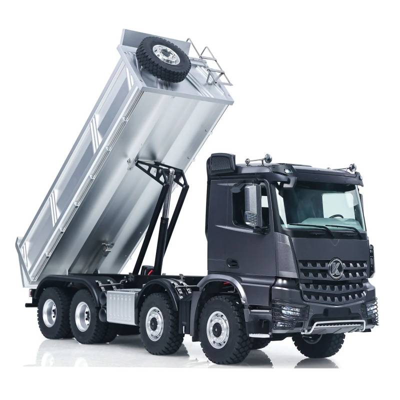 Arocs 8x8 porteur benne électrique RTR 1/14 - Kabolite K5703 Gris métallisé