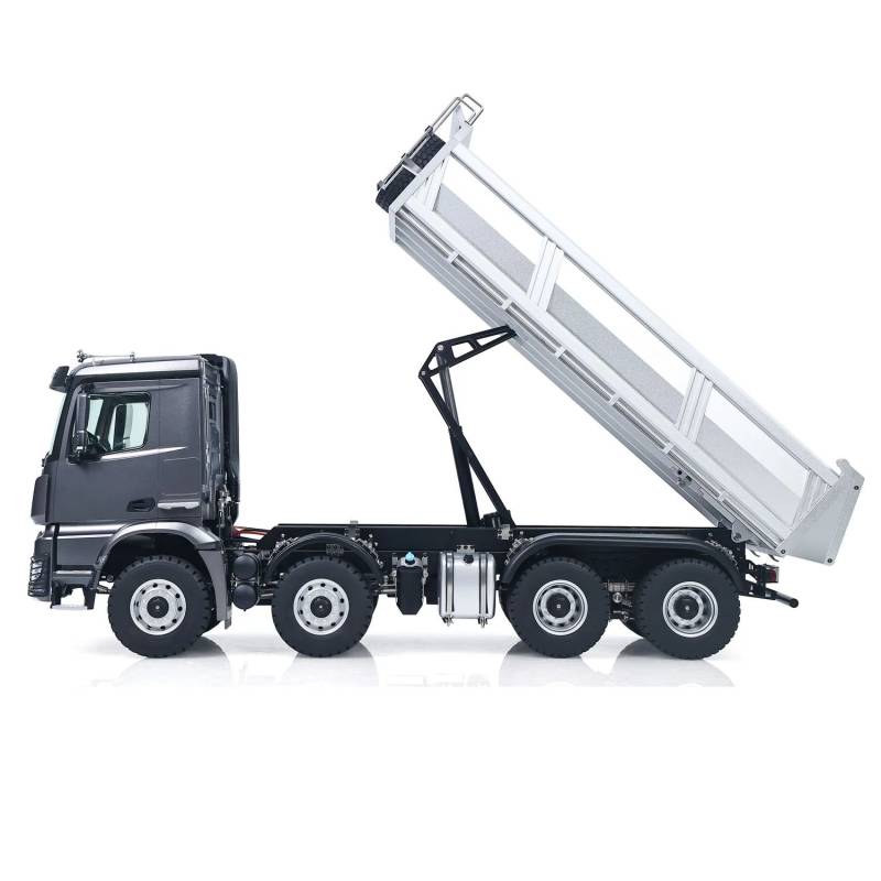 Arocs 8x8 porteur benne électrique RTR 1/14 - Kabolite K5703 Gris métallisé