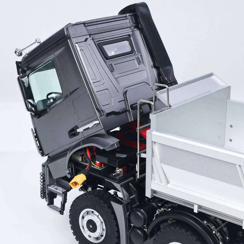 Arocs 8x8 porteur benne électrique RTR 1/14 - Kabolite K5703 Gris métallisé