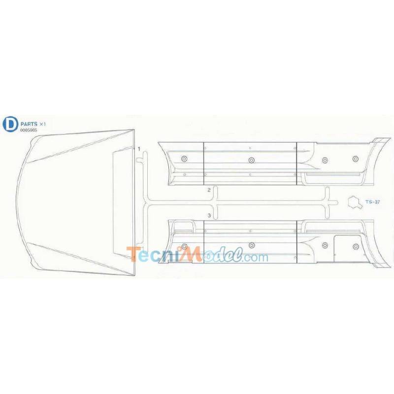 Aeromax D Cluster Tamiya (Sidewalls and roof deflector)