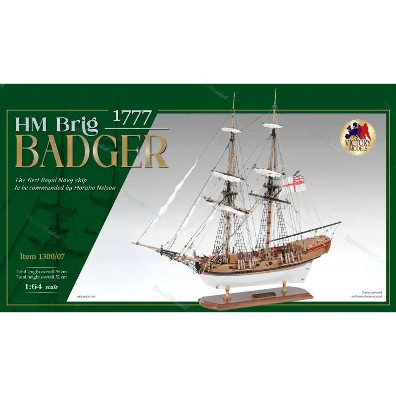Maquette en bois du HMS Badger 1/64 de Victory Models - AMATI 1300/07