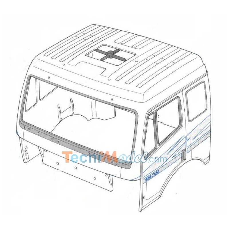 Bloc cabine Mercedes 1838LS / 1850 Tamiya nu - Tamiya 9335190