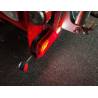 Pair of flexible side marker lights mounted on 7-compartment trailer light brackets