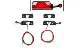 Paire de feux de gabarit souples sur platines pour feux de remorque à 7 chambres