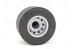 Pair of realistic Scania rear wheels with the iconic hub