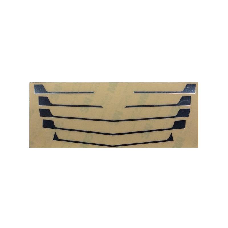 Autocollants chromés pour calandre de l'Actros MP4 Tamiya 1/14
