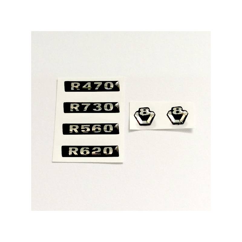 Emblèmes sticker gel en relief pour Scania R Tamiya 1/14