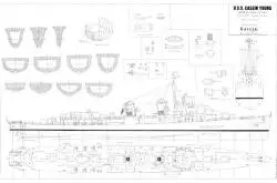 USS Cassin Young MRB Plan, 1/100 Scale