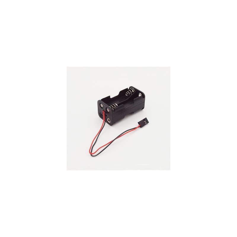 Boîtier porte piles pour 4 piles/accus AA type LR6 avec prise JR - Joysway 880552