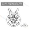Moteur HOBBYWING SEAKING 2850SL 3600KV BLACK MOTOR V2 - HobbyWing 90070011