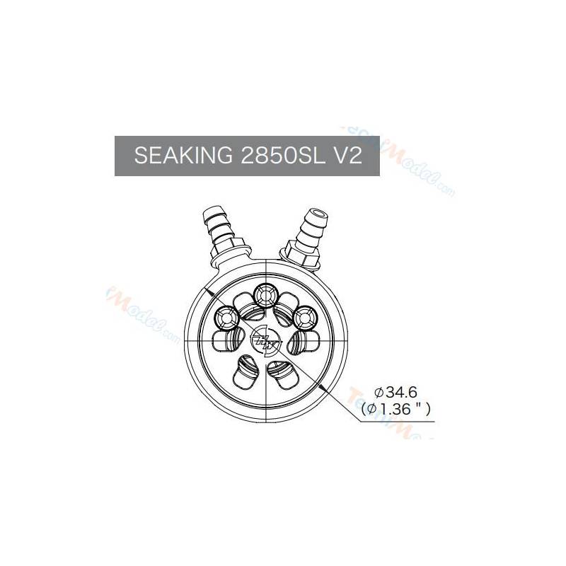 Moteur HOBBYWING SEAKING 2850SL 4500KV BLACK MOTOR V2 - HobbyWing 90070012