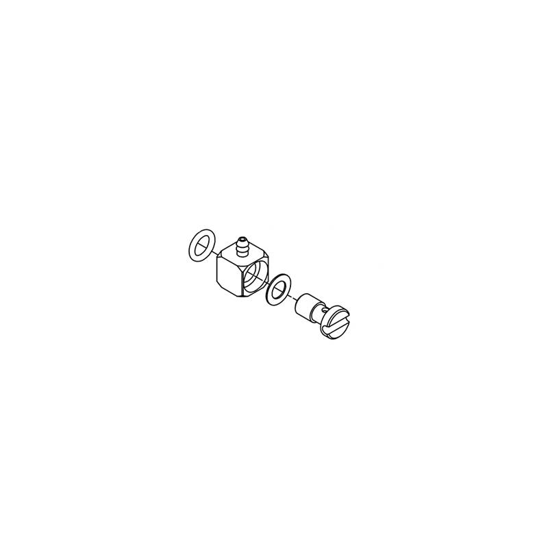 M3 hydraulic 90° elbow fitting for Ø1/2mm hose - LESU Y-1544-B