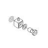 M3 hydraulic 90° elbow fitting for Ø1/2mm hose - LESU Y-1544-B