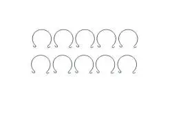 10 sail rings for a 10mm-diameter mast, made of stainless steel wire with a diameter of0.5mm - Graupner 3354