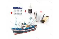 Combo Thonier Marina II 1/50 Artesania Latina + peintures + outillage + colle