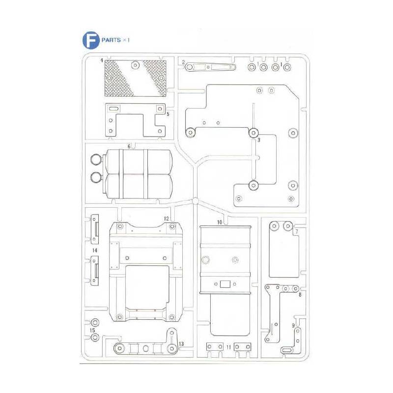 Mercedes F-battery, floor, battery holder Tamiya