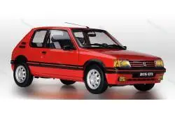 PEUGEOT 205 1.9 GTI ROUGE 1/8 (FULL KIT) de IXO Collections