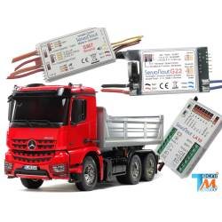 Servonaut modules combo pack for Tamiya 1/14 RC Mercedes Arocs 6x4 Tipper Trucks