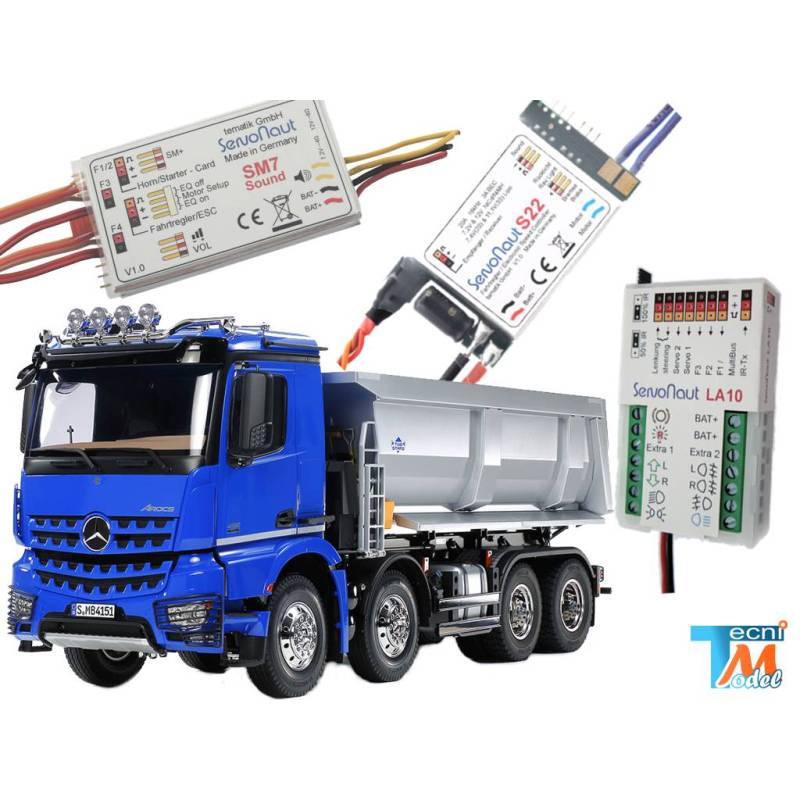 Servonaut modules combo pack for Tamiya 1/14 RC Mercedes Arocs 4151 8x4 Tipper Trucks