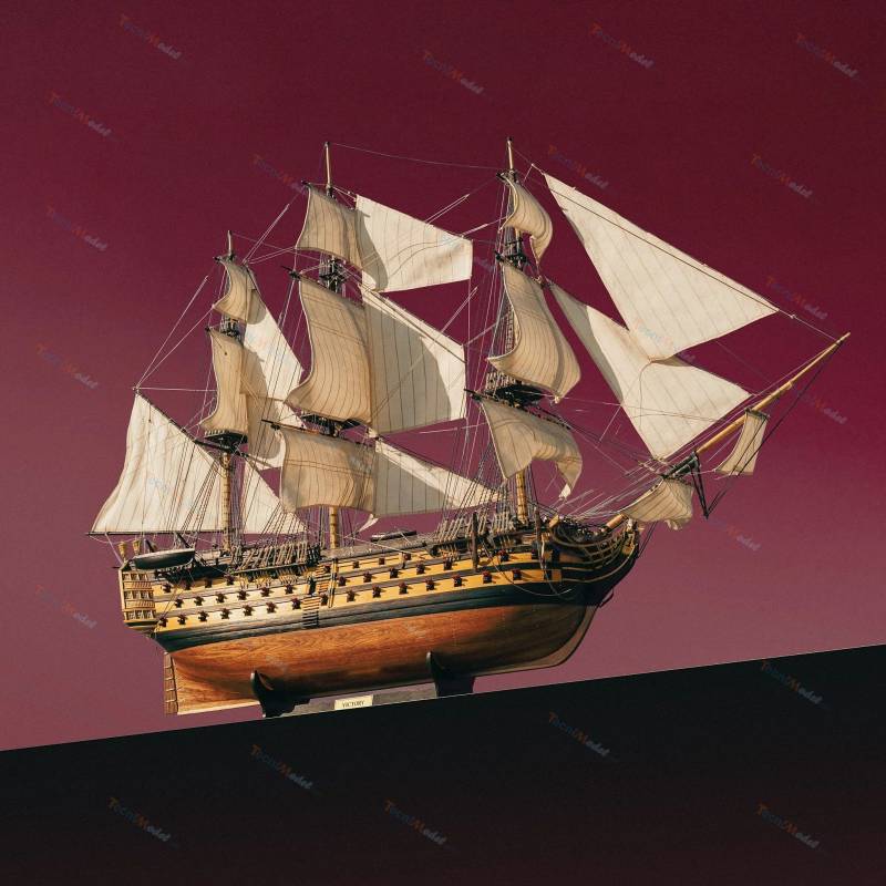 Maquette en bois du HMS Victory à l'échelle 1/87 - OCCRE 15008
