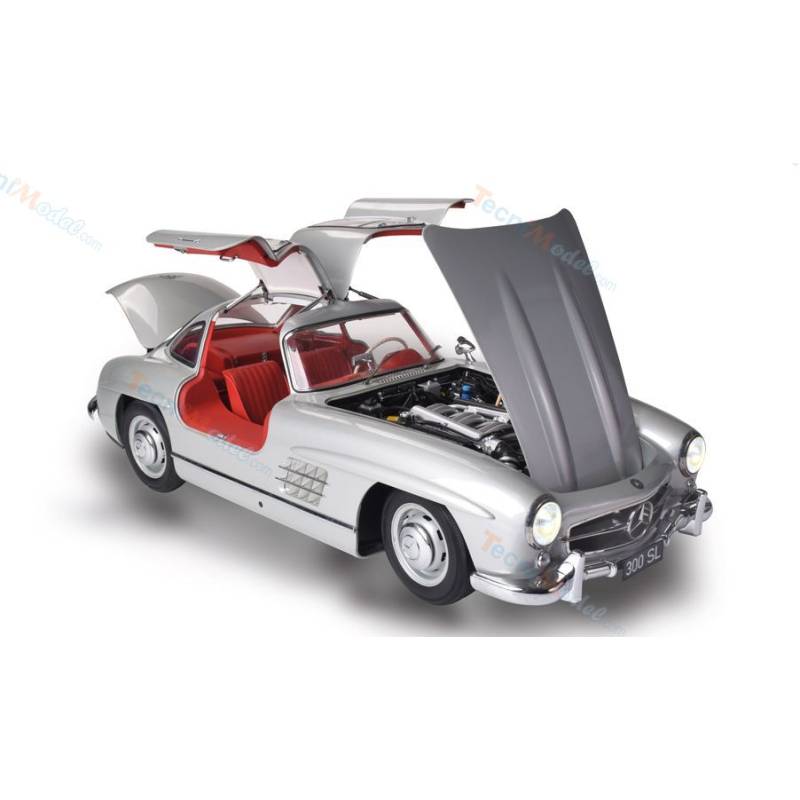 Mercedes-Benz 300 SL Model Car, Gray - 1/8 Scale Full Kit - IXO Collections