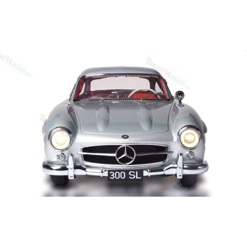 Mercedes-Benz 300 SL Model Car, Gray - 1/8 Scale Full Kit - IXO Collections