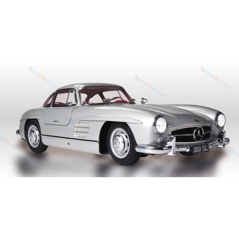 Mercedes-Benz 300 SL Model Car, Gray - 1/8 Scale Full Kit - IXO Collections