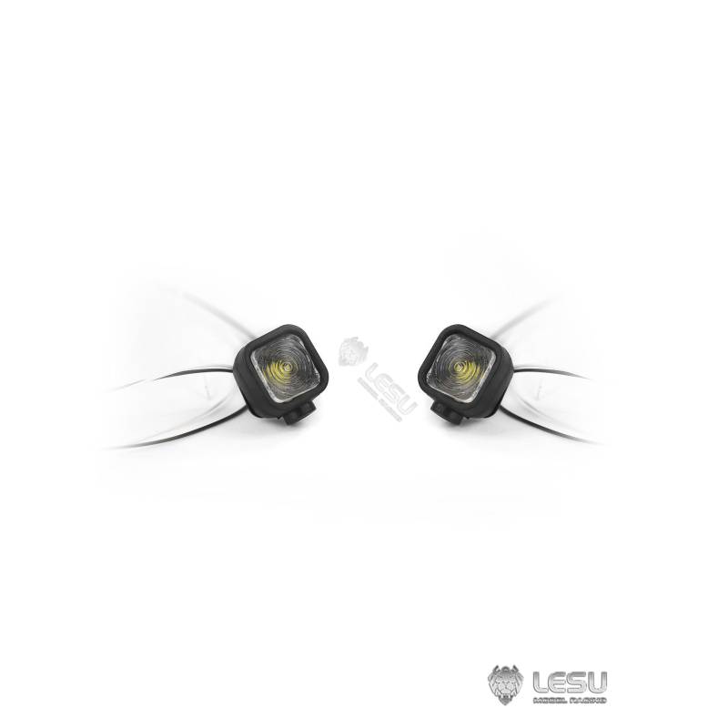 Pair of 8.1x8.1mm 1/14 Lesu square spotlights with SMD LEDs - LESU S-1323