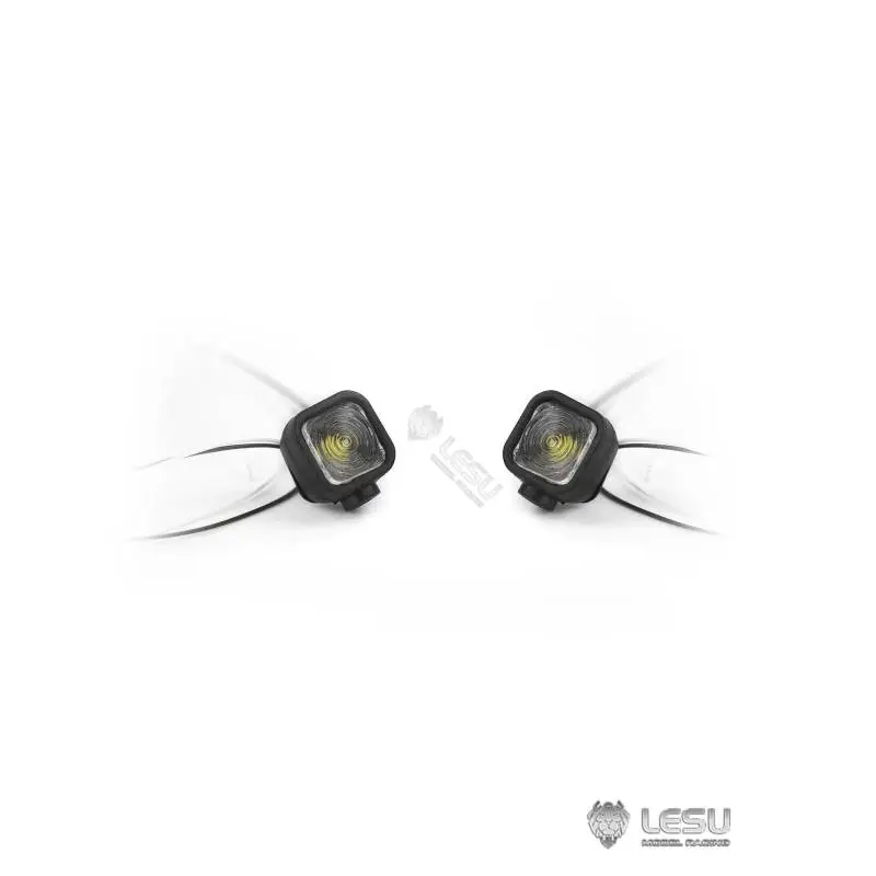 Paire de projecteurs carrés 8,1x8,1mm 1/14 Lesu avec led CMS - LESU S-1323