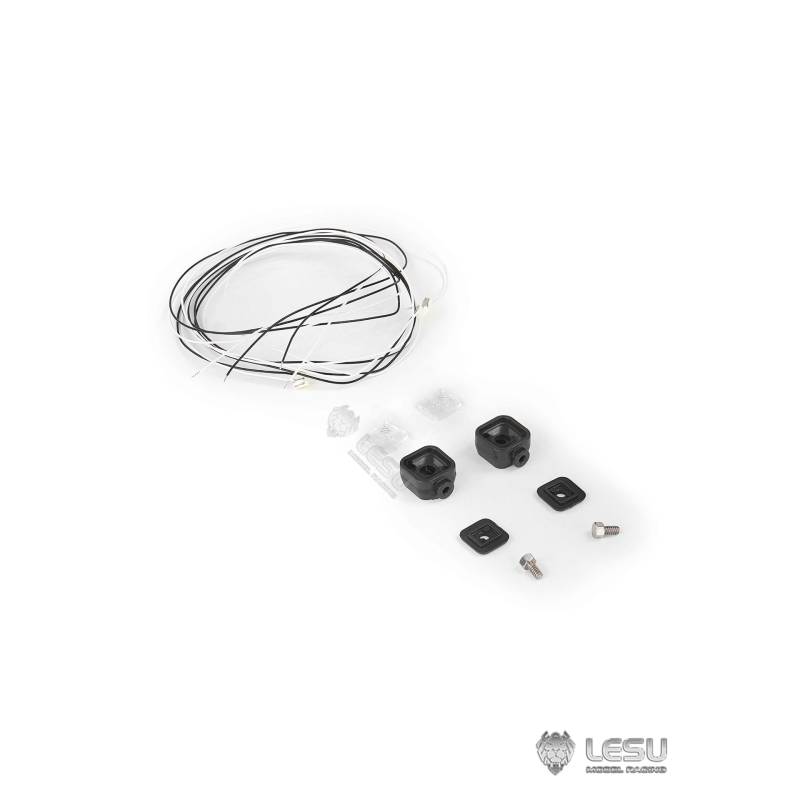 Pair of 8.1x8.1mm 1/14 Lesu square spotlights with SMD LEDs - LESU S-1323