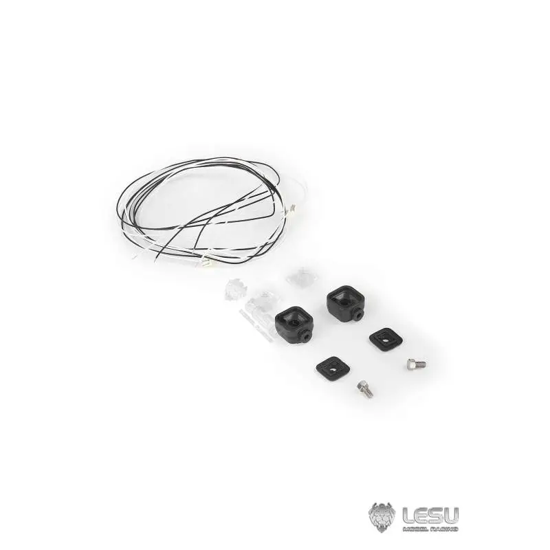 Paire de projecteurs carrés 8,1x8,1mm 1/14 Lesu avec led CMS - LESU S-1323