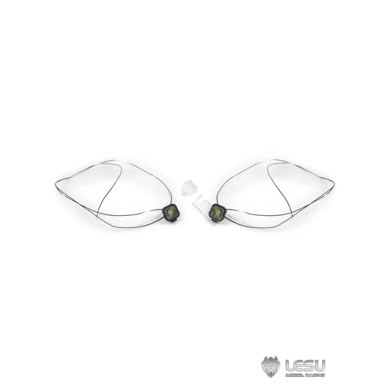 Paire de projecteurs carrés 8,1x8,1mm 1/14 Lesu avec led CMS - LESU S-1323