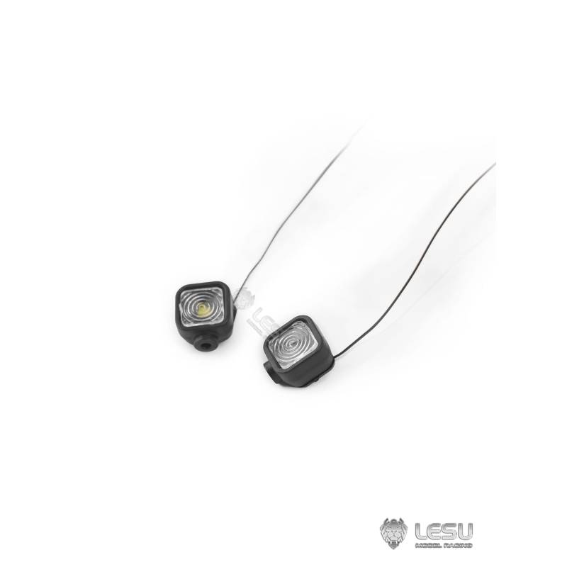 Pair of 8.1x8.1mm 1/14 Lesu square spotlights with SMD LEDs - LESU S-1323