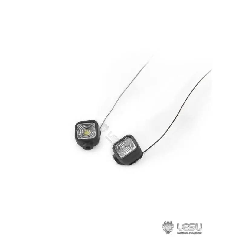 Paire de projecteurs carrés 8,1x8,1mm 1/14 Lesu avec led CMS - LESU S-1323