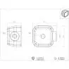 Paire de projecteurs carrés 8,1x8,1mm 1/14 Lesu avec led CMS - LESU S-1323