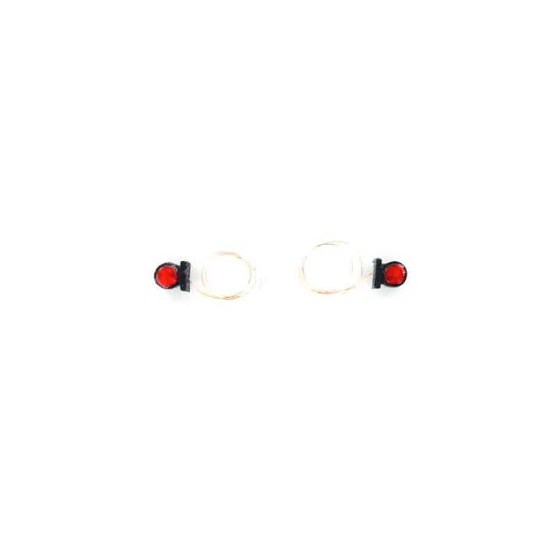 Paire de feux de gabarit courts blanc/rouge pour camion RC 1/14