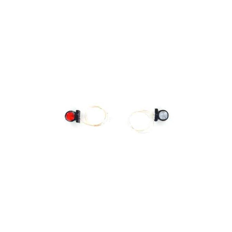 Paire de feux de gabarit courts blanc/rouge pour camion RC 1/14