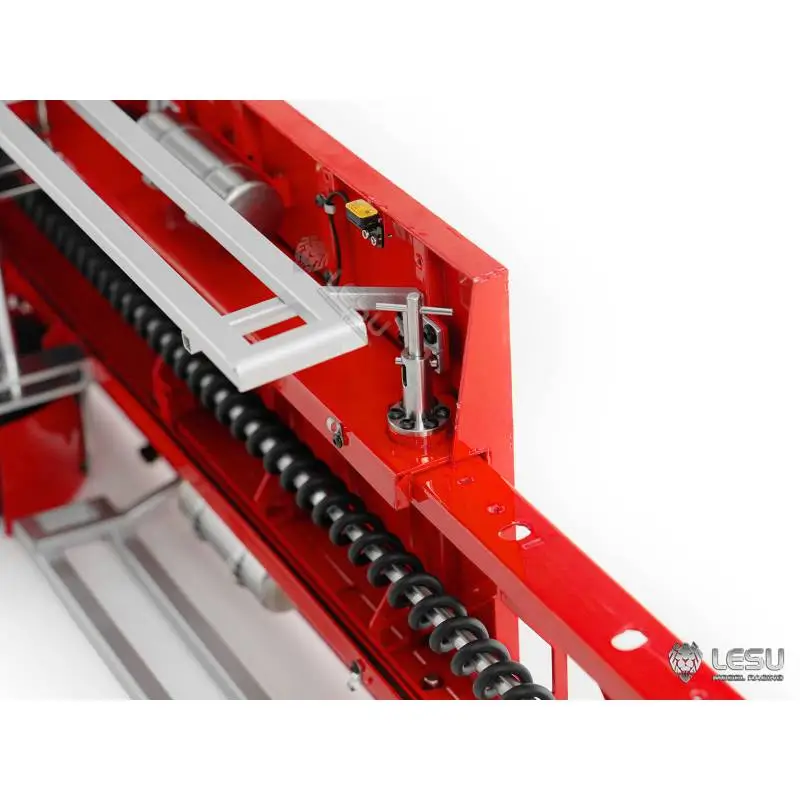 LESU 1/14 3-axle telescopic flatbed semi-trailer with dual wheels - LESU LS-A0050