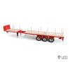 LESU 1/14 3-axle telescopic flatbed semi-trailer with dual wheels - LESU LS-A0050