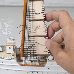 Template for making 3mm-pitch shrouds for model boats