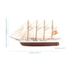 Maquette Voilier en bois Juan Sebastián de Elcano 1/140 - Artesania Latina 22521
