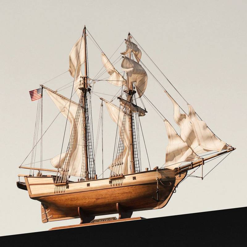 1/100 Scale Wooden Model of the Albatros Sailboat - OCCRE 12500