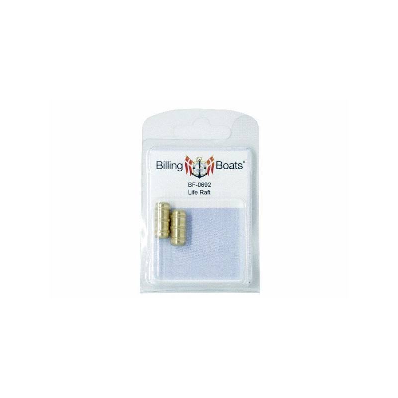 2 Life rafts 9x20mm in brass - BILLING BOATS BF-0692